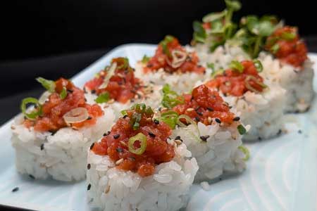 Spicy tuna roll at Hana Japanese Eatery