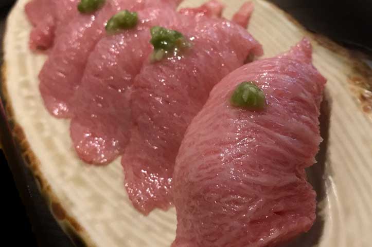 Toro (fatty tuna) at Hana Japanese Eatery in Phoenix, Arizona