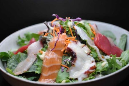 Sashimi salad by Hana Japanese Eatery in Phoenix, Arizona